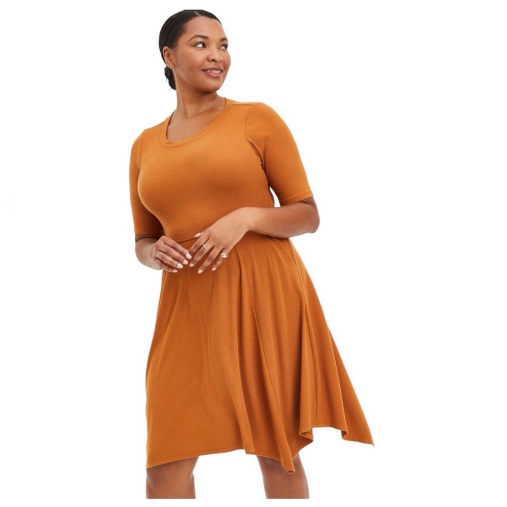 Torrid fall 3/4 midi dress